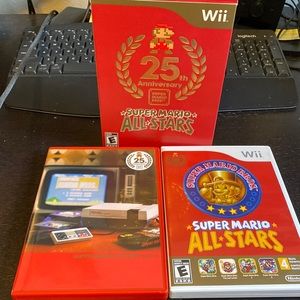 Pristine Wii 25th Anniversary Super Mario All Stars Limited Edition game